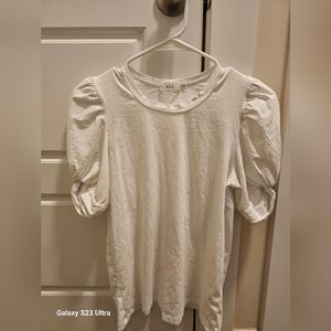 ALC White Small Blouse With Puffy Shoulders S/P